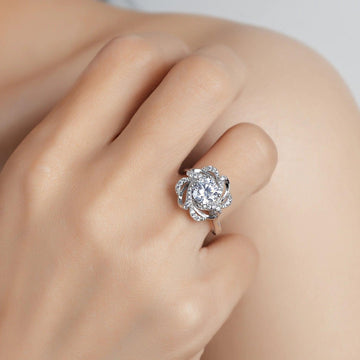 Sparkling Gra Certified Three-piece 1.0 Carat Moissanite Diamonds ring pendant necklace earrings Fine Jewellery Set - The Jewellery Supermarket